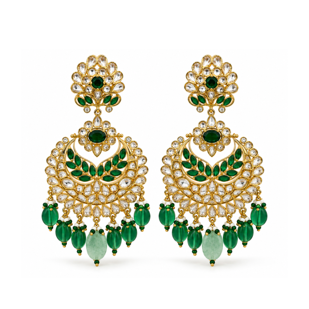 Gulzaar Emerald Earrings