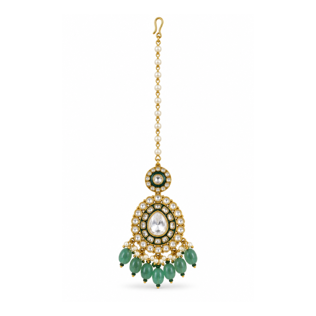 Maharani Emerald Kundan Tikka