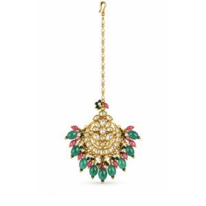 Noor Emerald Pearl Maang Tikka